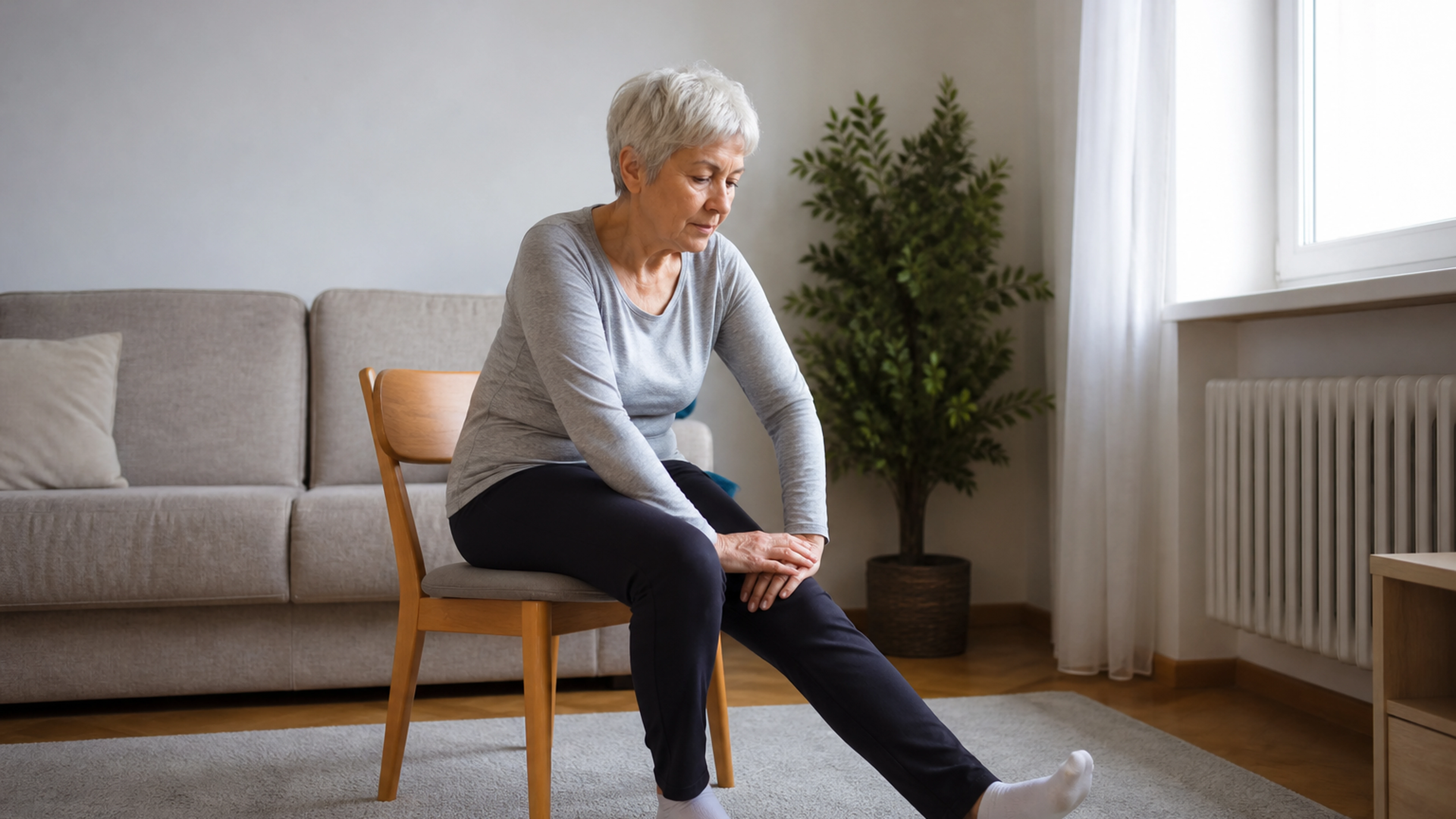 Illustration éditoriale pour l’article « Stretching et assouplissement senior pour votre autonomie »