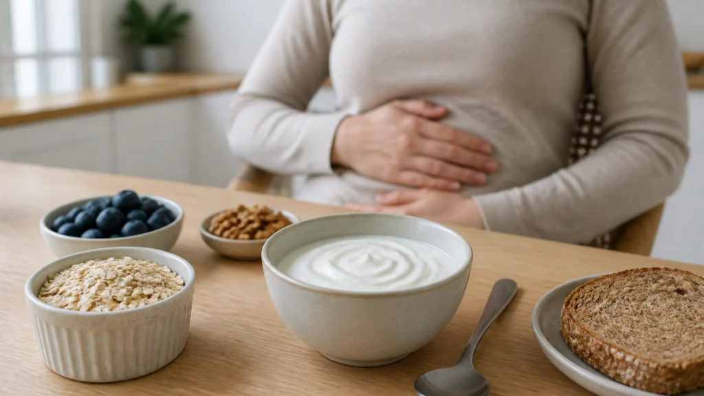 Illustration éditoriale pour l’article « Probiotique et diverticule : soignez votre confort intestinal »