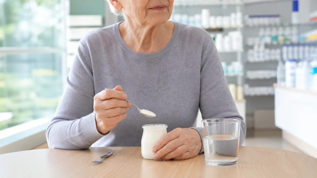 Illustration éditoriale pour l’article « Yaourt pharmacie : votre allié santé contre la dénutrition »